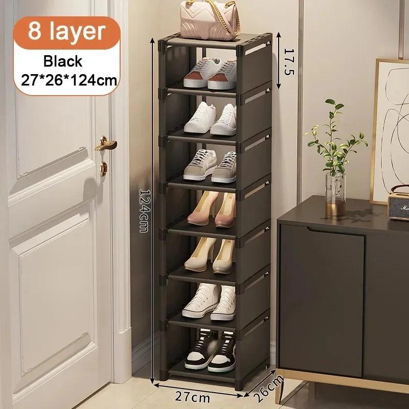 Shoe Rack Storage Organizer 5-8laye Shoe Cabinets Shoes Storage Rack Space Saving Sneakers Organizer for Wall Corner Shoes Shelf