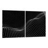 2x GLASS PROTECTIVE PLATE FOR STOVE 40x52 BLACK