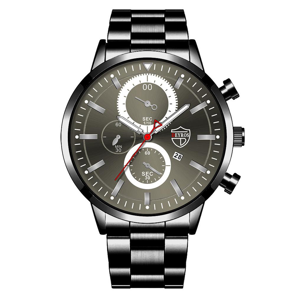 Steel Belt Watch Men'S Classic Automatic Luminous Calendar Quartz Watch