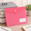 Subject Sorting File Organizer Plastic Folder with Label Pocket, Hook And Loop Closure Clear Push-type Round Buckle Poly Envelope Document Folder,