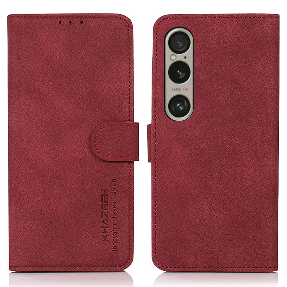 KHAZNEH For Sony Xperia 1 VI Case Protective PU Leather Magnetic Flip Wallet Phone Cover