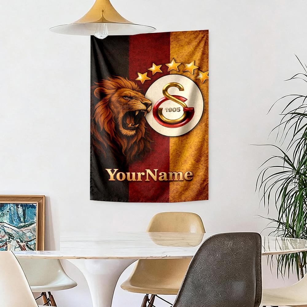 Galatasaray Custom Your Name Wall Decor Tapestry Art For Pet Memorial Birthdaywedding Party Backdrop Family Gift