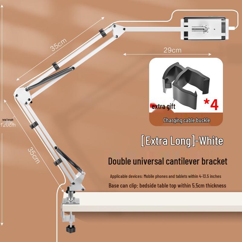 Adjustable Bedside Phone & Tablet Holder for Streaming & Overhead Shots