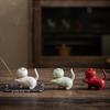 Incense Stick Holder Adorable Cartoon Multifunctional Cat Shape Ceramic Incense Holder for Home