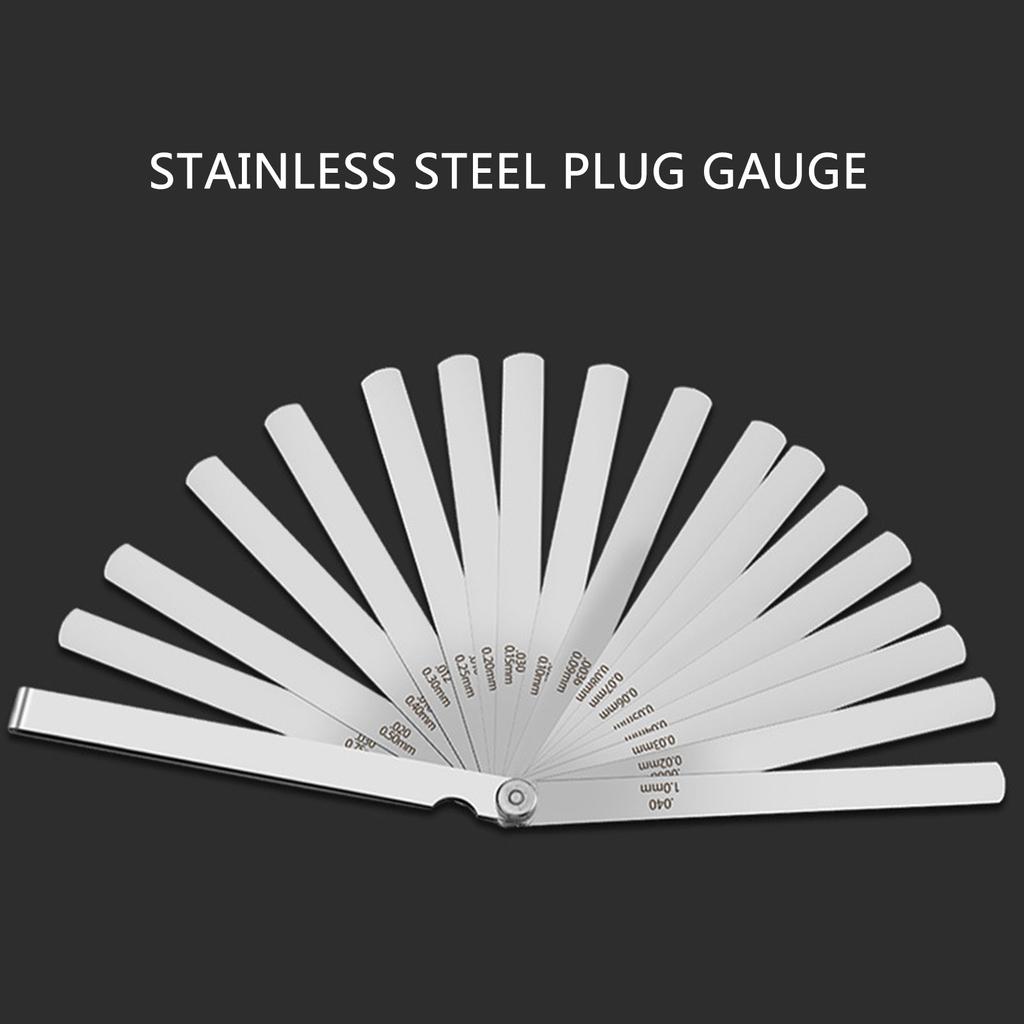 Feelers Gauges Set Stainless Steel Metric and Standard Thickness Gauges Tapered Feelers Gauges Measuring Tool