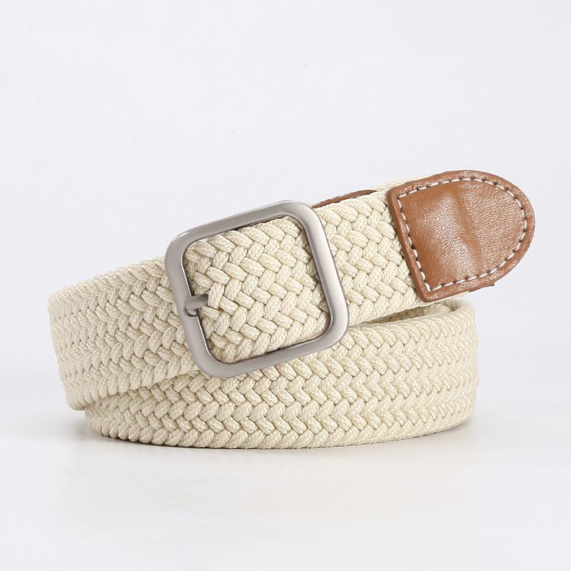 

Мужской эластичный тканый ремень, женский эластичный холст, ремень унисекс с пряжкой 110cm