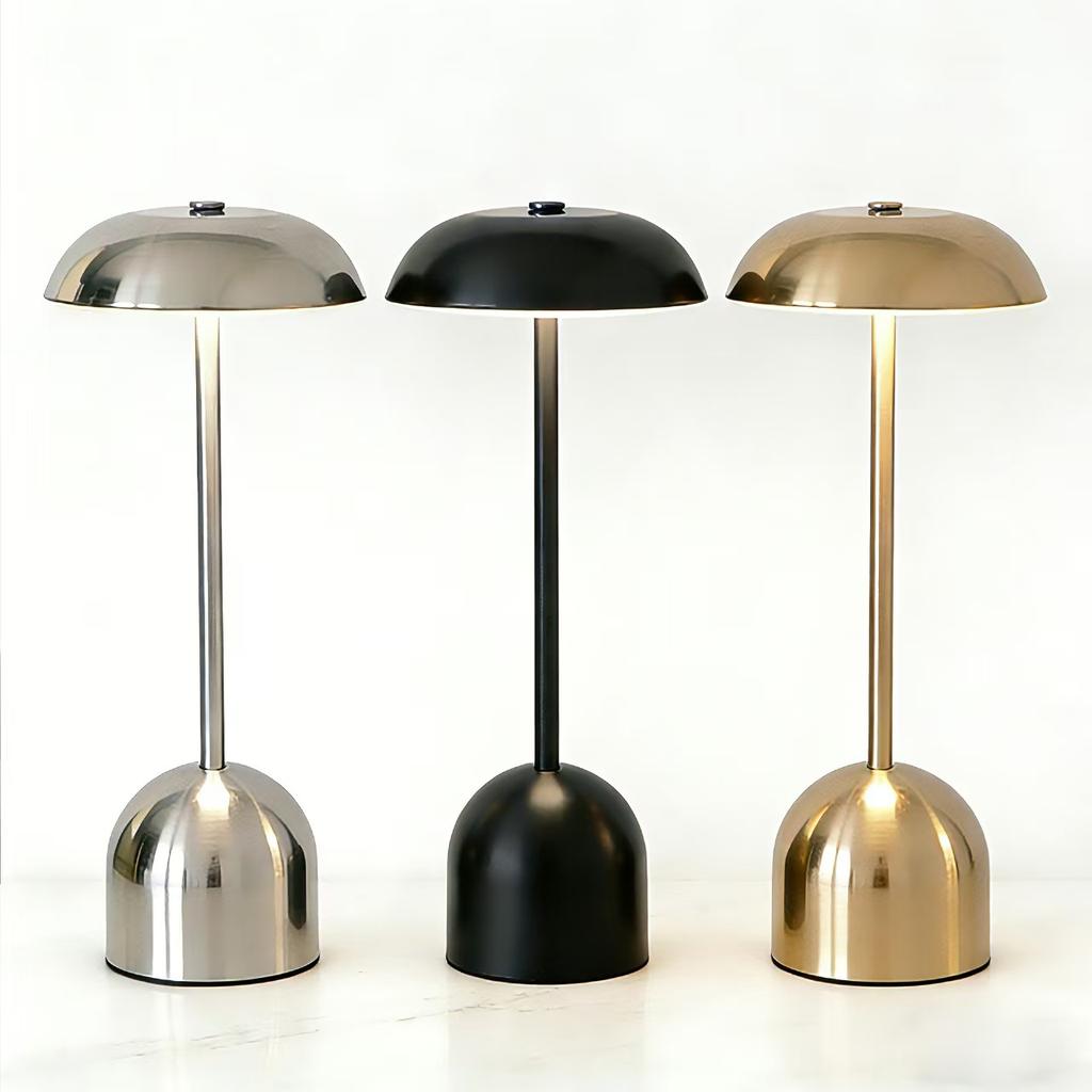 Minimalist Metal Decorative Lamp LED Night Light Ambient Lamp Rechargeable Touch-Control Table Lamp For Restaurants Bars Hotels