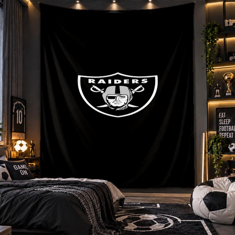 Arazzo da Appendere a Parete Stampa Las Vegas Raiders Tessuto per Soggiorno Camera da Letto Decorazione per la Casa