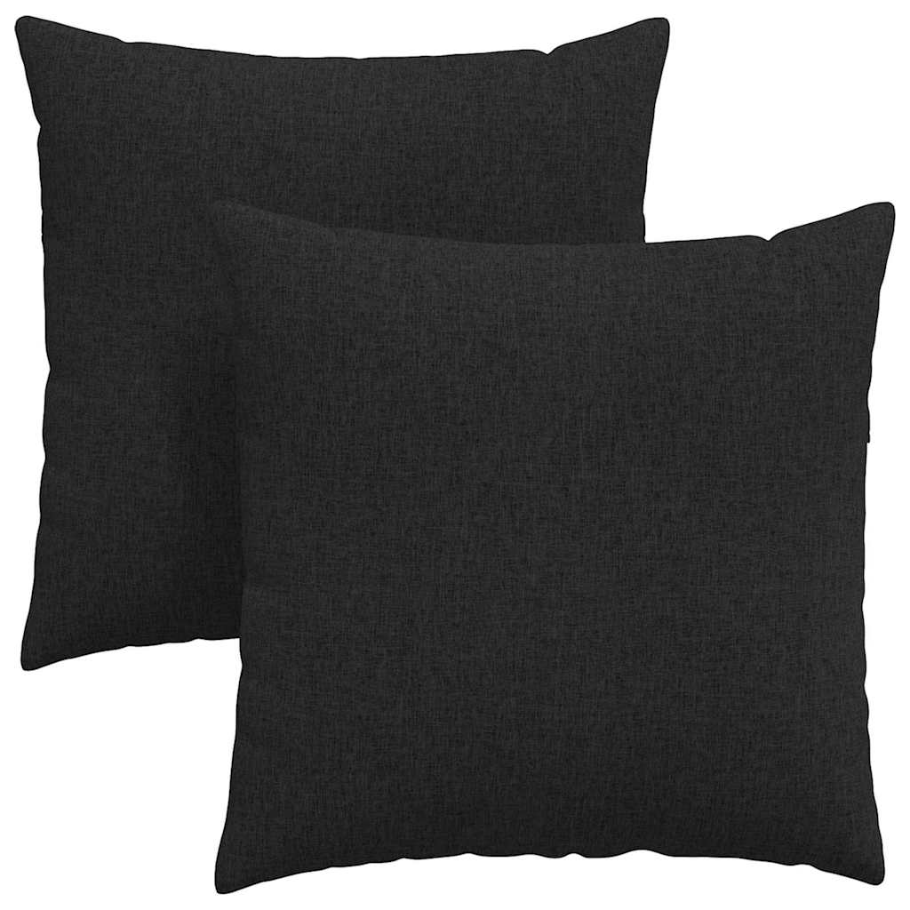 Sofa Cushions 2 Pcs Black 60 X 60 Cm Fabric