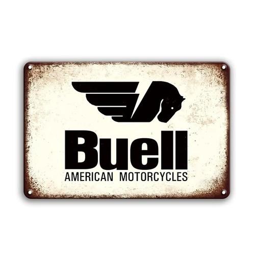 

Buell Motorcycles Metal Sign Rustic Wall Art for Garage Man Cave Decor aluminum 20x30cm（7.8x11.8inch）