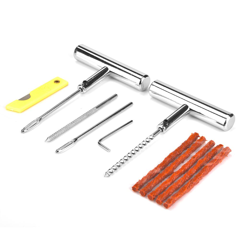 13Pcs Tire Repair Kit Tyre Repairing Tool Set for Automobiles Motorcycles with Box