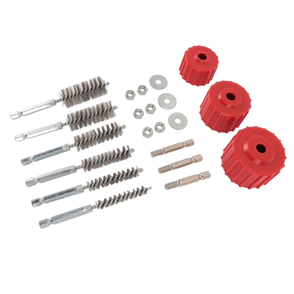 Copper Pipe Cleaner for Power Drill 1/2 3/4 1 Inch Tube Cleaning Brush with Stainless Steel Wire