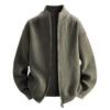 Men's Stand Collar Thick Knit Cardigan Jacket