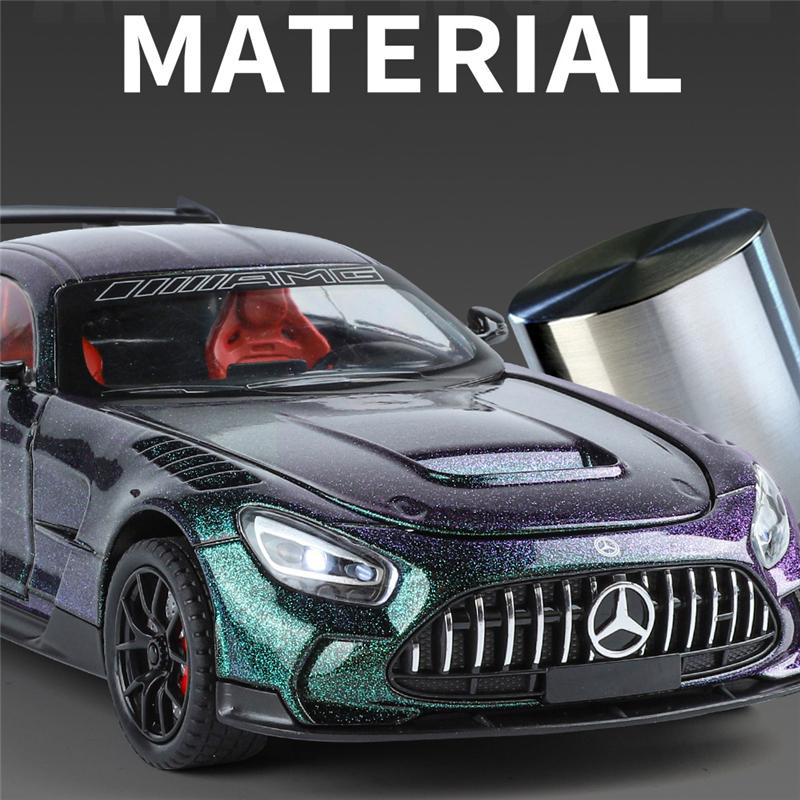 1/24 Benzs-GT GTR Alloy Sports Car Model Diecast & Toy Vehicles Metal Racing Car Model High Simulation Sound and Light Kids Gift
