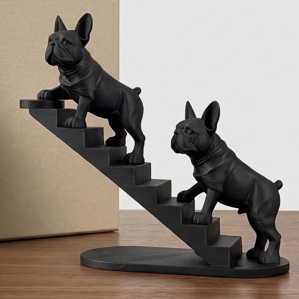Creative Desktop Staircase Decorations 3D Printed Decorative Bulldog Ornaments  Bedroom Decor