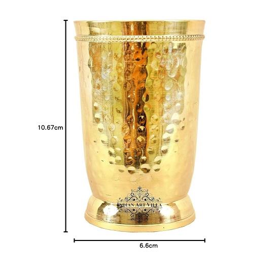 Pure Brass Glass or Drinking Serving Water, Yoga & Ayurveda,  Set of 6