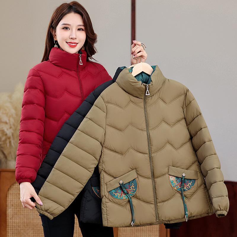 Cotton-padded Clothes, Winter Wear, Down-padded Clothes, Mother's New New Chinese Style, Western Style, Comfortable and Thickened Coat