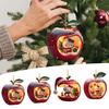 Christmas Ornament Cartoon Anime Cat In Red Fruit Christmas Tree Ornament 2D Acrylic Hanging Pendant for Holiday Home Decor