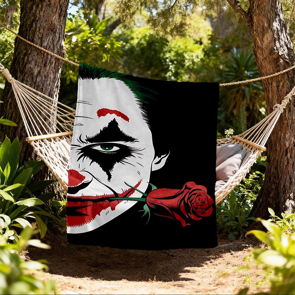 1pc Joker Outdoor Blanket - Throw Blanket, Soft , Flannel Blankets, Living Room, Travel, Camping C1209070
