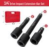 Bates- Drive Impact Extension Bar Set, 3/4' Drive, 3 Pcs, 4', 6', 10', Ratchet Extension Bar