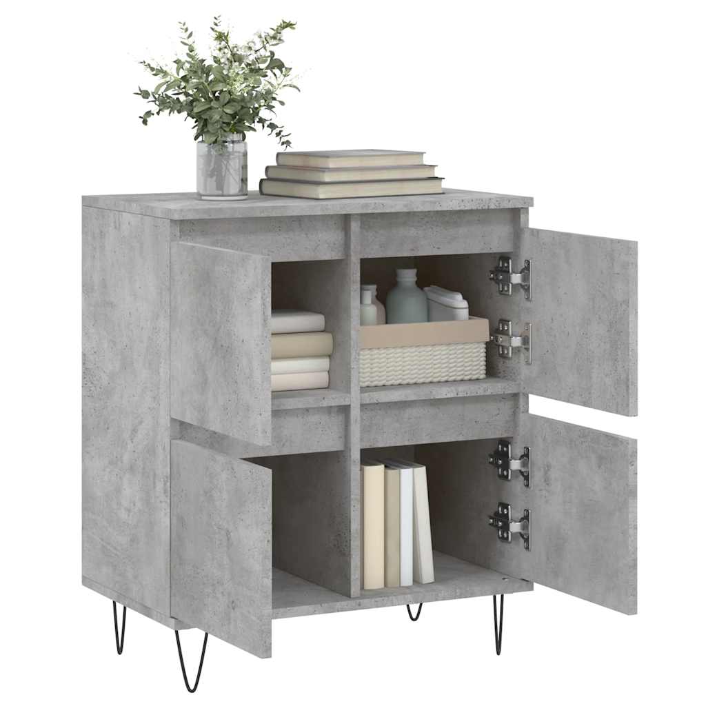 vidaXL Sideboard Concrete Grey 60x35x70 Cm Wood-based Panel