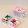18pcs Portable Needlework Box Three-Layer Sewing Kit Box Sewing Tool Kit  Cross Stitching