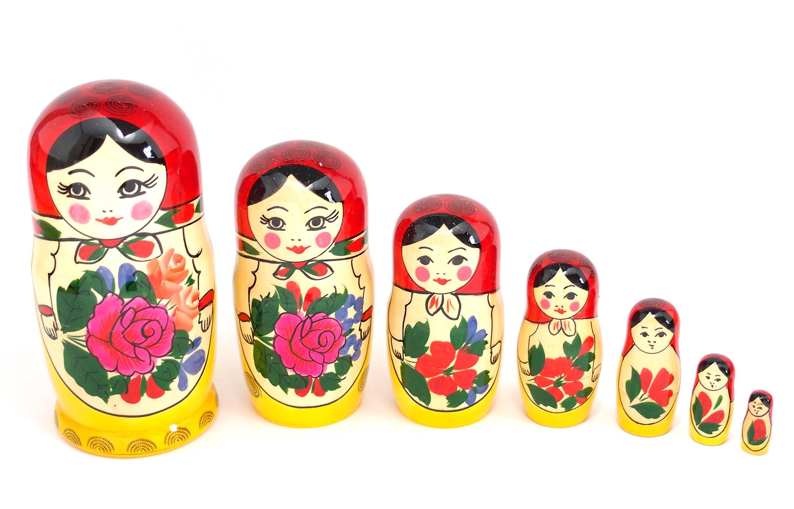 

Матрешка из набора традиционного красного Семенова, 7, выкройка, [Российские товары]