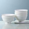 Haoya Jingdezhen Pure White 6-inch High-Footed Noodle Bowl Set of 6