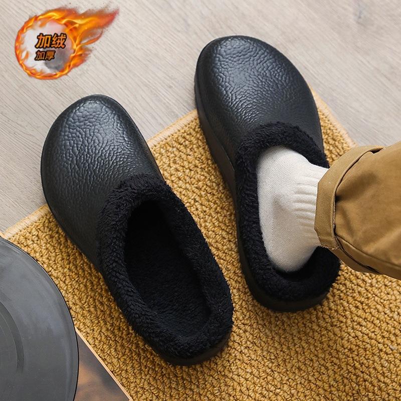 Winter new cotton slippers household home indoor thick bottom warm non-slip waterproof slippers winter