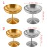 Elegante Retro-Dessertschalen aus Edelstahl mit Fuß 150ml/250ml Fassungsvermögen für Eis Cocktails Salate