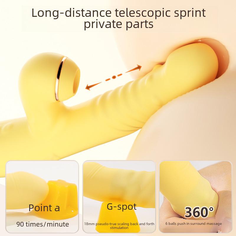 Mi Ji Ai Yue Rotating Bead Stick: Telescopic, Heated Vibrator & Suction Massager for Women, 40/box.