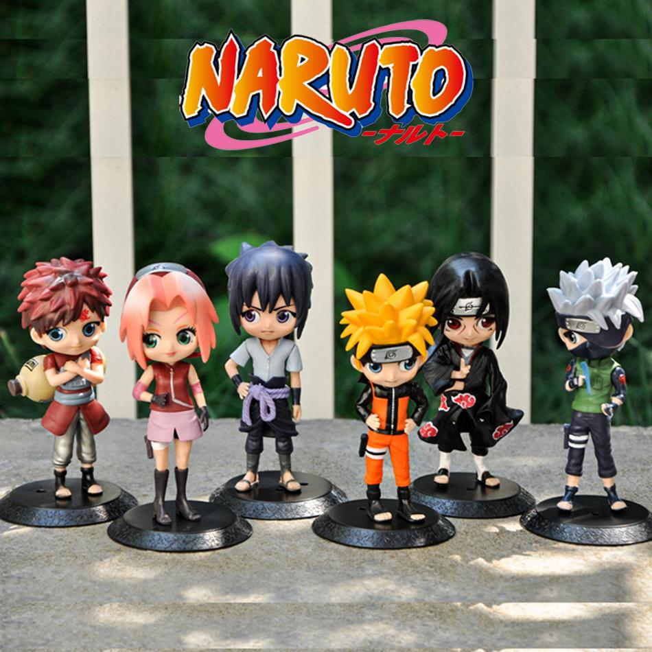 15cm Figurka Anime Naruto Kakashi Figurka Akcji Wersja Q Kawaii Sasuke Itachi Figurka Dekoracja Samochodu Model Kolekcjonerski Zabawka
