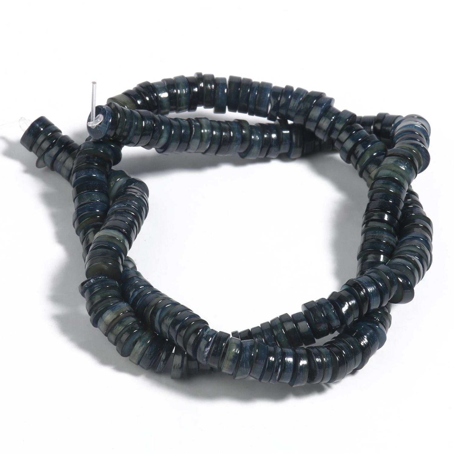 

Плоские бусины в виде пресноводных ракушек Heishi, круглые свободные бусины-разделители Rondelle для изготовления ювелирных изделий, браслеты из перламутровых ракушек своими руками, 15 дюймов 6mm