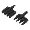 1 Pair T H Branch 4 to 1 Solar Connectors Male Female Photovoltaic Solar Panel Parallel Connectors 1000V DC