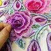 Detachable Embroidery Flower Applique 24cm X 34cm Floral Patches  Crafts Clothing Accessories