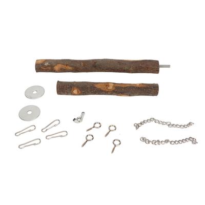 Drewniane Zabawki Stojące dla Papug Naturalne Kłody Huśtawka Stojąca dla Papug Papużek Nimf Nimfówek Konur Ar Ara Ptaków Miłości