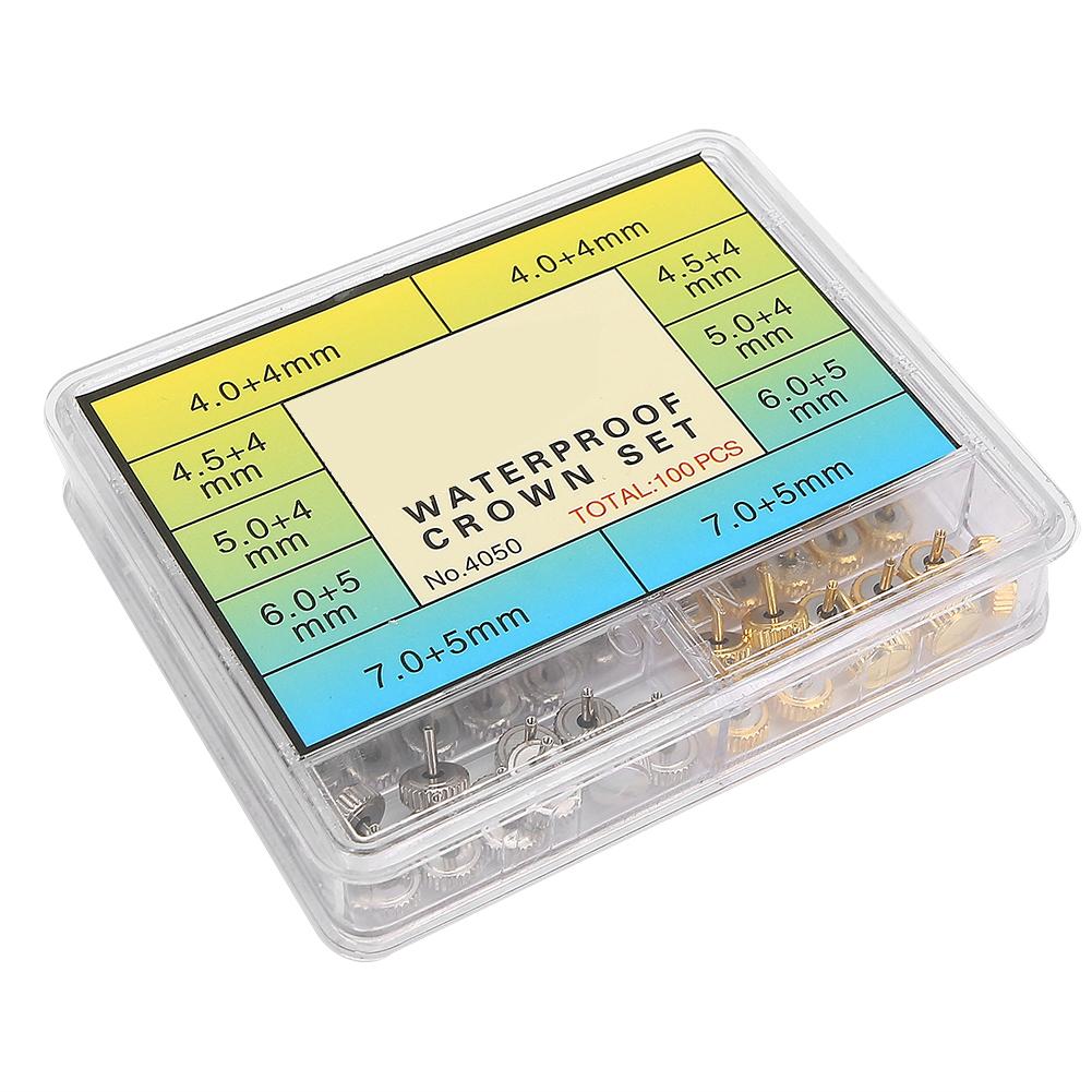 

Professional Watch Crown Set Accessory Repairing Replacement Tool Kit with Box