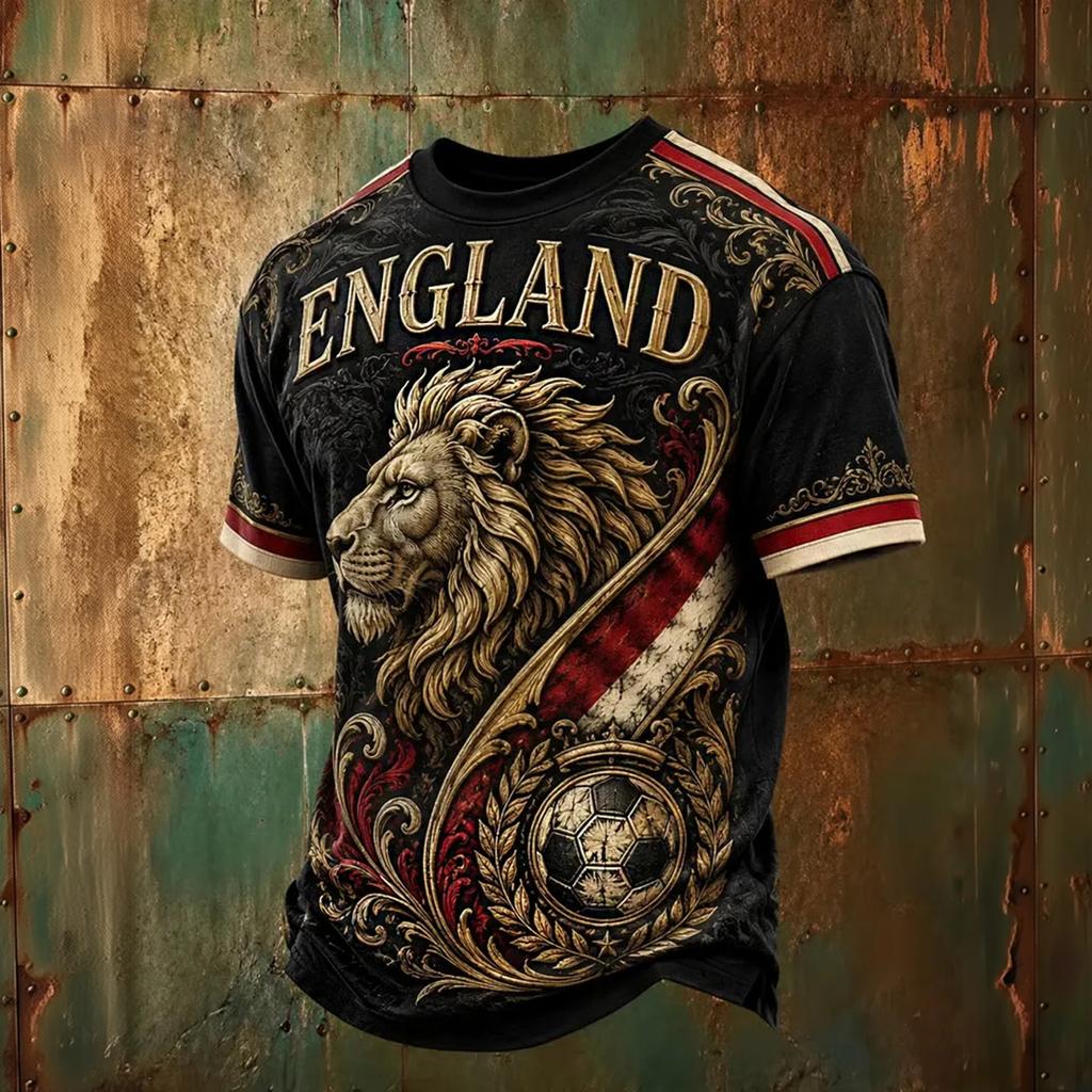 Men's Casual Short Sleeve T-Shirt Lightweight Breathable Round Neck Graphic Print Tee for Summer