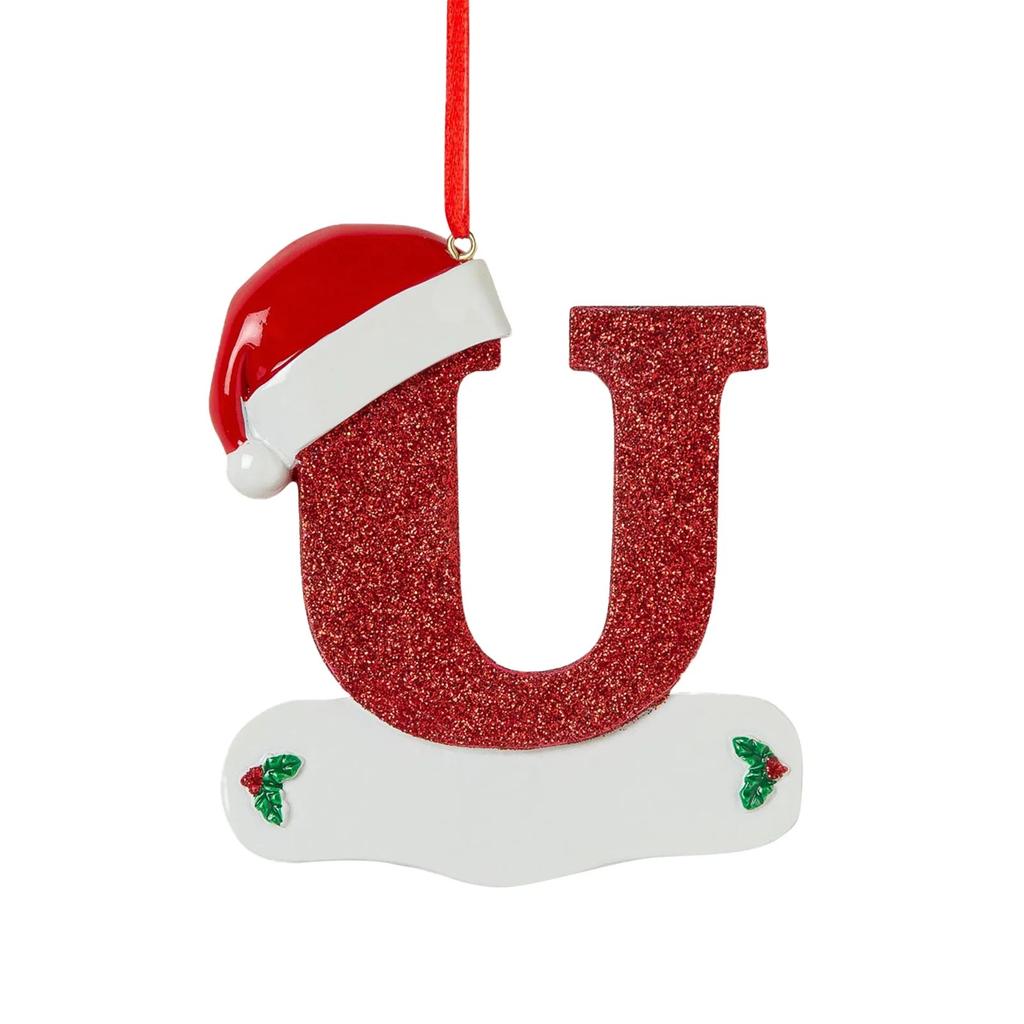 Weihnachtsdekorationsanhänger Personalisierter Weihnachtsschmuck mit 26 Buchstaben DIY Weihnachtsbaumhängeornament Neujahr 2024