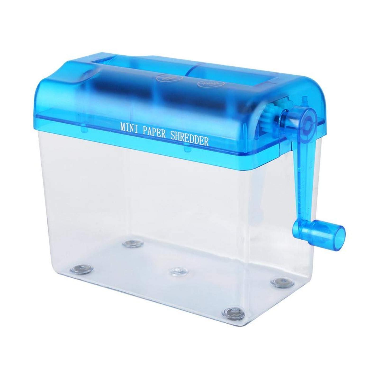 

Портативный крестовый измельчитель бумаги А6 портативный ручной шредер для домашнего офиса One Size синий
