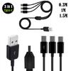 Multi USB C Sync Cable, 3 in 1 Charging Cord with 3 Type-C Male Plug for Mobile
