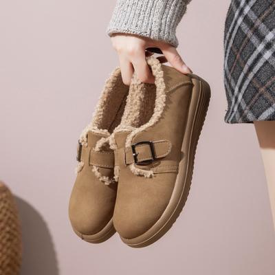 Autumn and Winter Footwear Plus Size Thick Soled Shoes Plus Velvet Warm Women's Shoes and Cotton Shoes