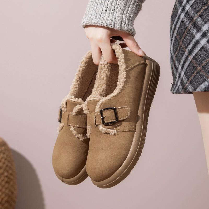 Autumn and Winter Footwear Plus Size Thick Soled Shoes Plus Velvet Warm Women's Shoes and Cotton Shoes