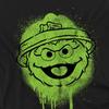 Sesame Street Unisex Adult Oscar The Grouch Graffiti T-Shirt