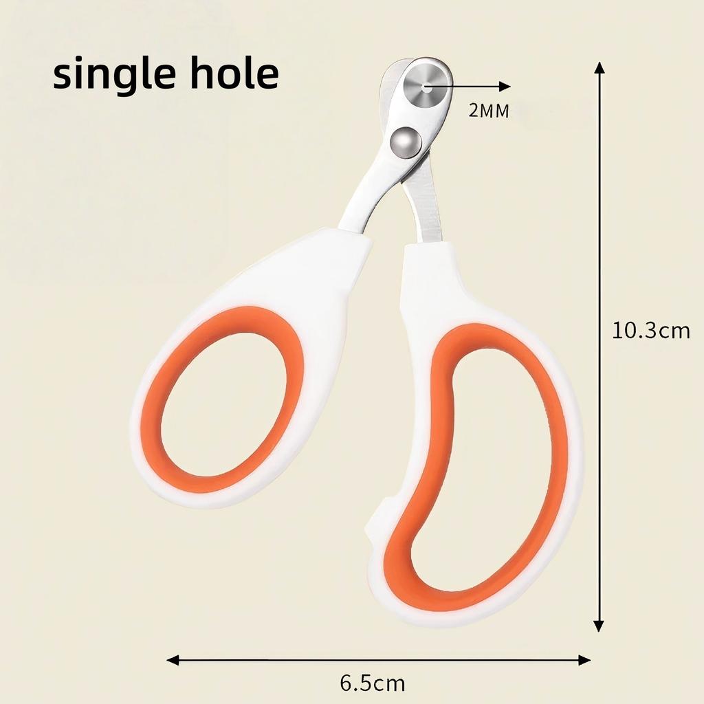 Cat Dedicated Stainless Steel Nail Clipper with Round Hole Pet Nail Clippers Toe Claw Trimmer for Small Dog Grooming Supplies