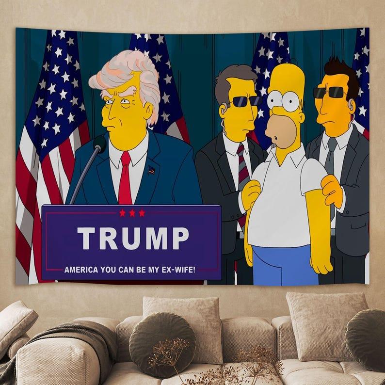 Trump America tapestry 75x100 чёрный