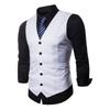 Gilet Gilet da Uomo Moda Colore Unico Monopetto Business Casual