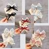 Lace Bow Hairpins Elegant Hair Clips for Women Red Ribbon White Floral Design Travel Girl Hair Accessoires Butterfly Clip Korean