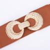 Elastic Belt Women'S 8-Shaped Buckle Wide Waist Seal Dress Decorative Waist Elastic Belt