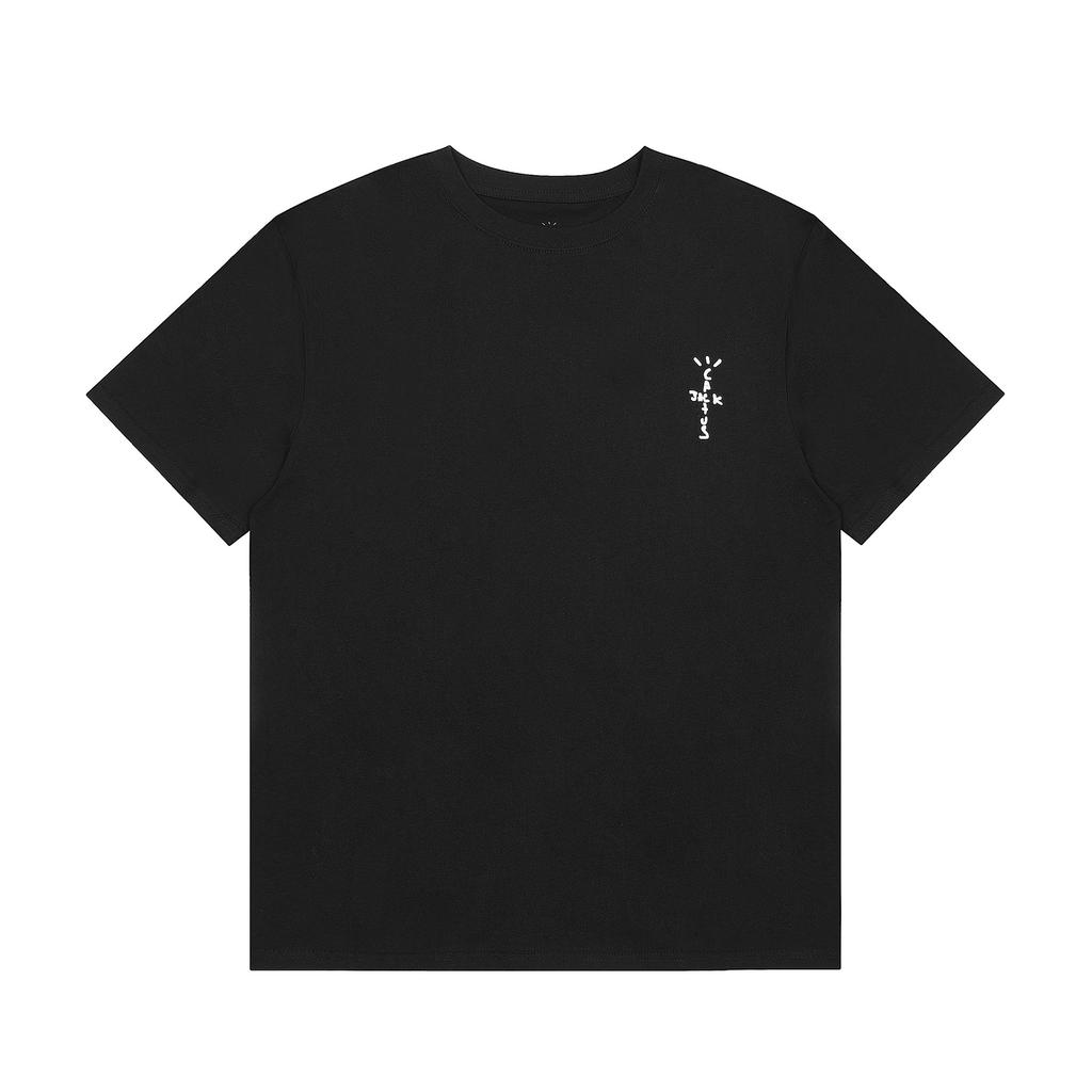 Cross-border trendy brand Travis Scott hip-hop singer micro-logo printed short-sleeved t-shirt men's and women's high street half-sleeves